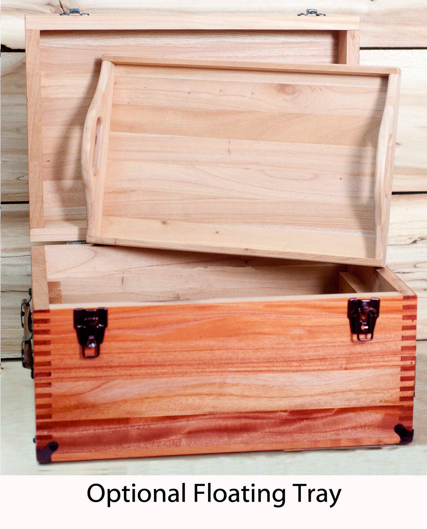 Cedar Chest with Floating Tray | Keepsake Box | Wooden Box