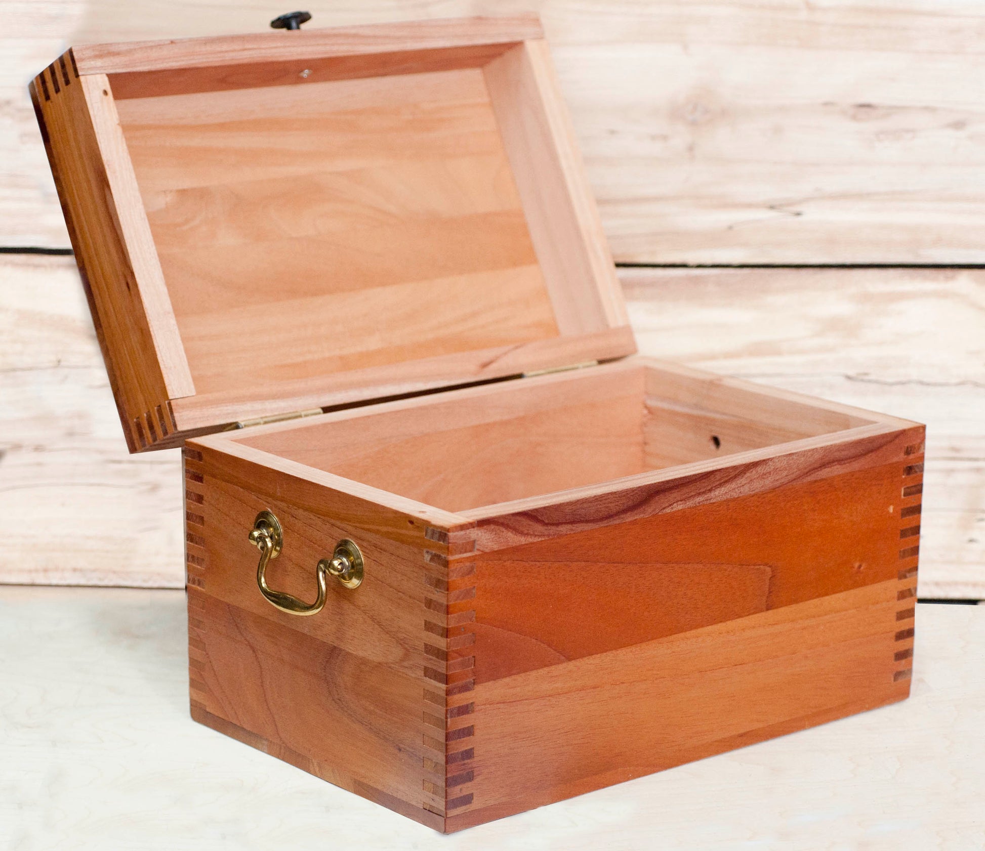 Wooden Box with Hinged Lid | Small Unfinished Wood Box | Custom Engravings  | 10x8x3 | Box Shown in Oak