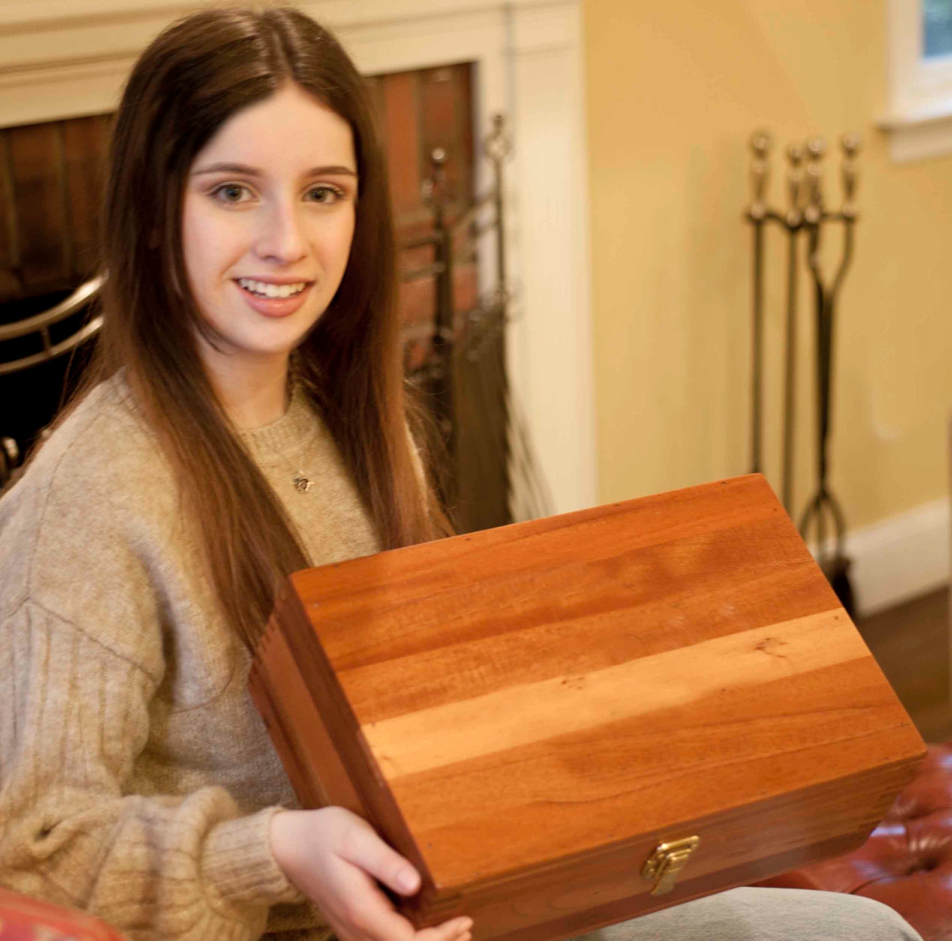 Cedar Memory Box | Cedar Keepsake Box with  Model